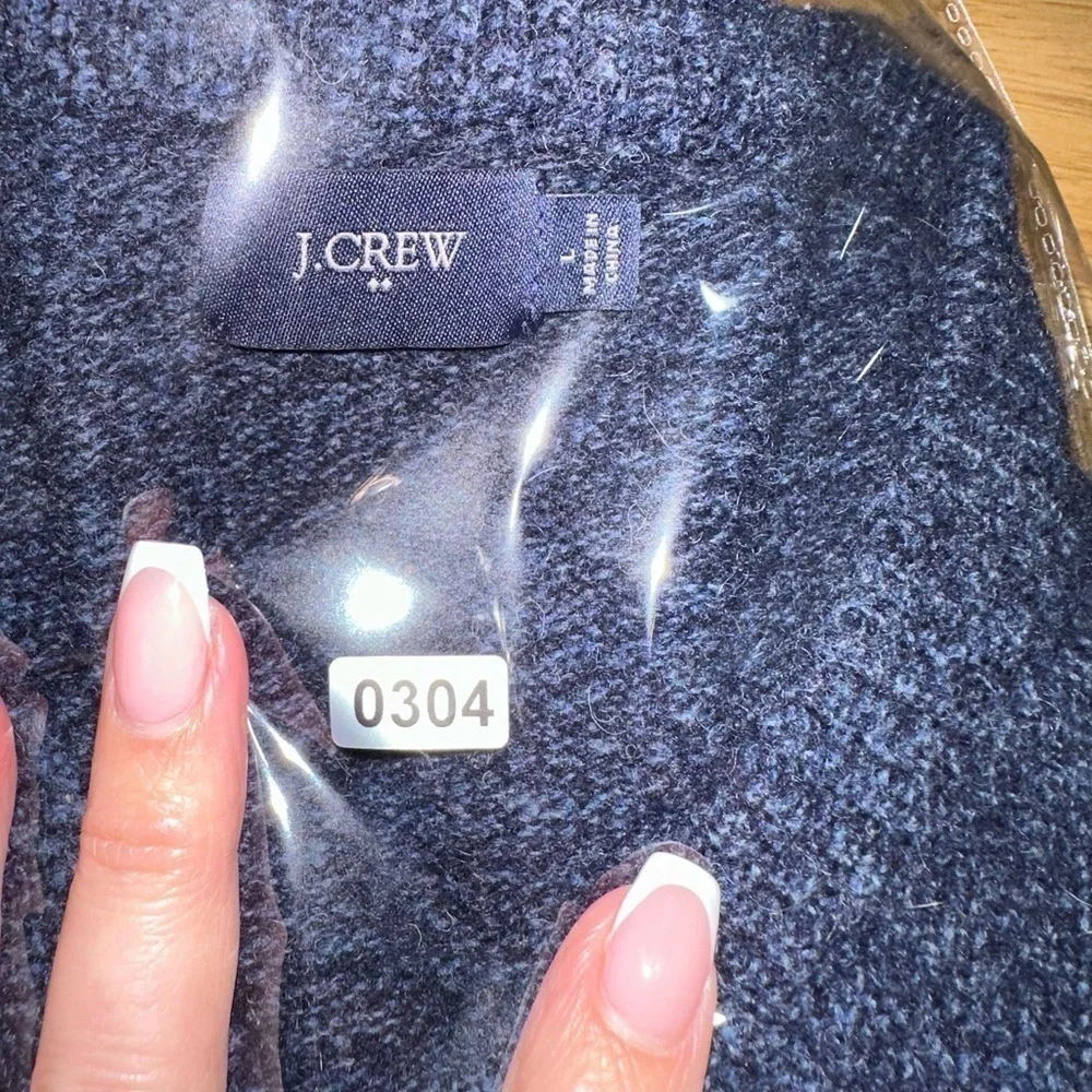 J.Crew Lambswool V-Neck Sweater - Blue, Size L